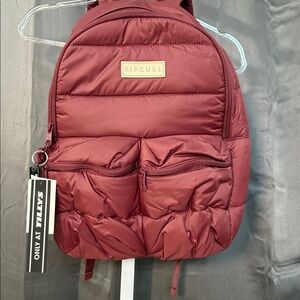 Rip Curl Burgundy Puffer Backpack